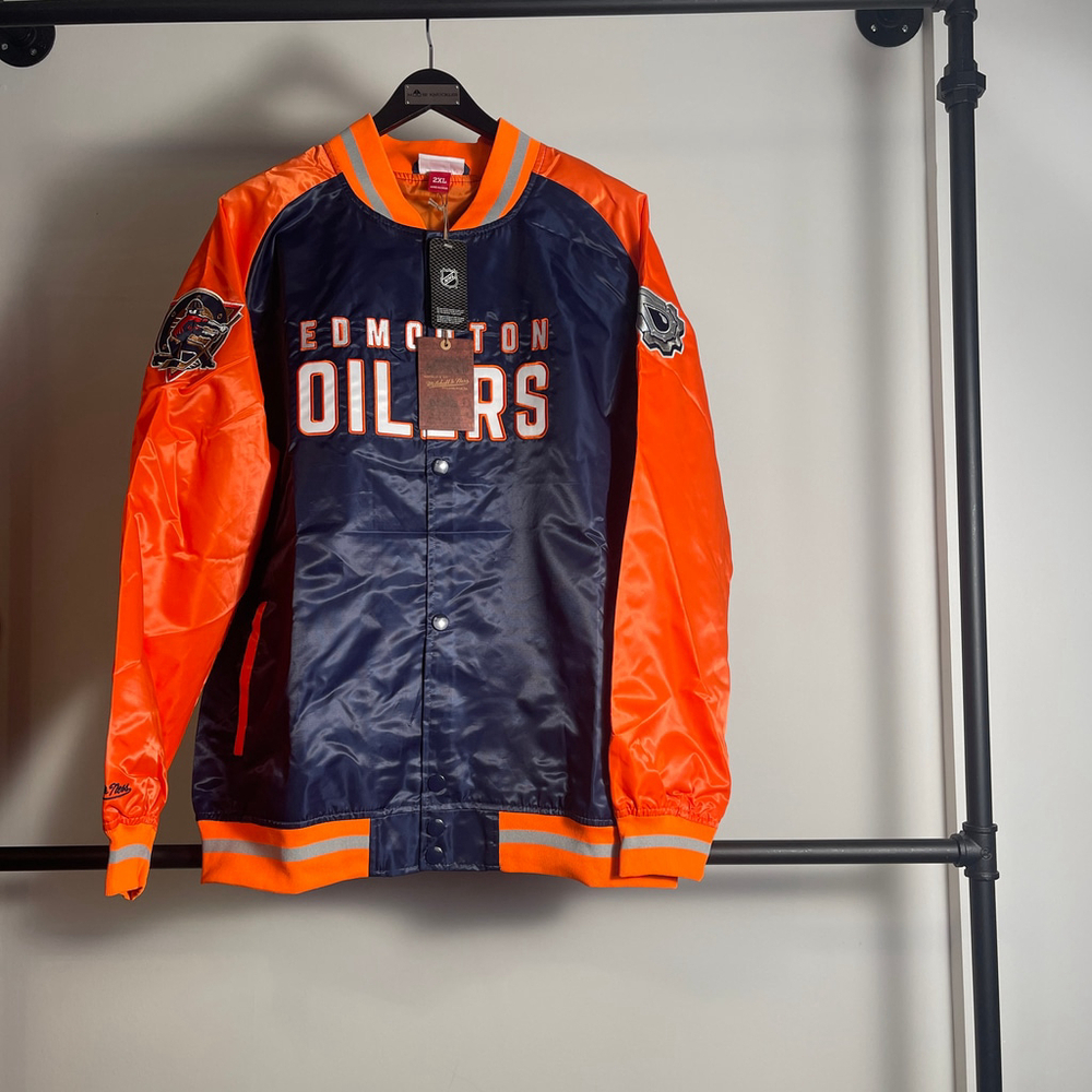 Men's Mitchell Ness Edmonton Oilers lightweight Jacket size 2XL